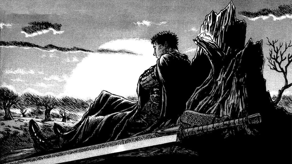 Beautiful Depiction of Guts looking over a Brutal and Unforgiving Horizon Beautiful Depiction of Guts looking over a Brutal and Unforgiving Horizon