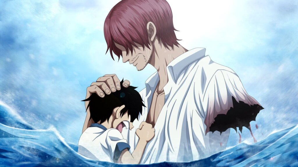 Sacrificing his Arm to Save Luffy